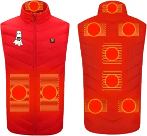 Heated Vest for Men Women, 9 Heating Zones Heated Gilet Heated Body Warmer Heated Waistcoat USB Heated Jacket