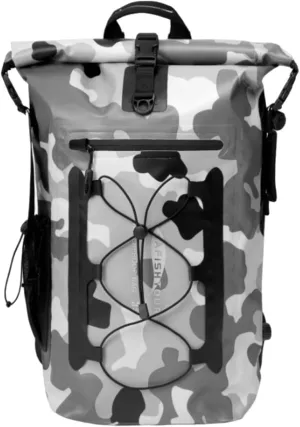 Heavy Duty Waterproof Dry Bag Backpack, 35L Roll-Top Floating Dry Bag Backpack for Kayaking, Rafting, Boating(Gray)