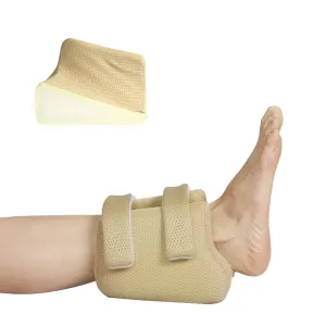 Heel Protectors for Bed Sores, Foot Cushion with High Resilience Foam for Bedridden,Pressure Ulcer Cushion for Bedsore Relief (Khaki 1 pc)