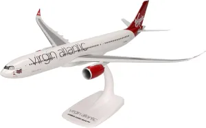 Herpa Snap-Fit Model Airplane Airbus A330-900neo Virgin Atlantic G-VJAZ 'Billie Holiday', Airplane, Miniature in Scale 1:200, Collector's Item, Model with Stand, Plastic