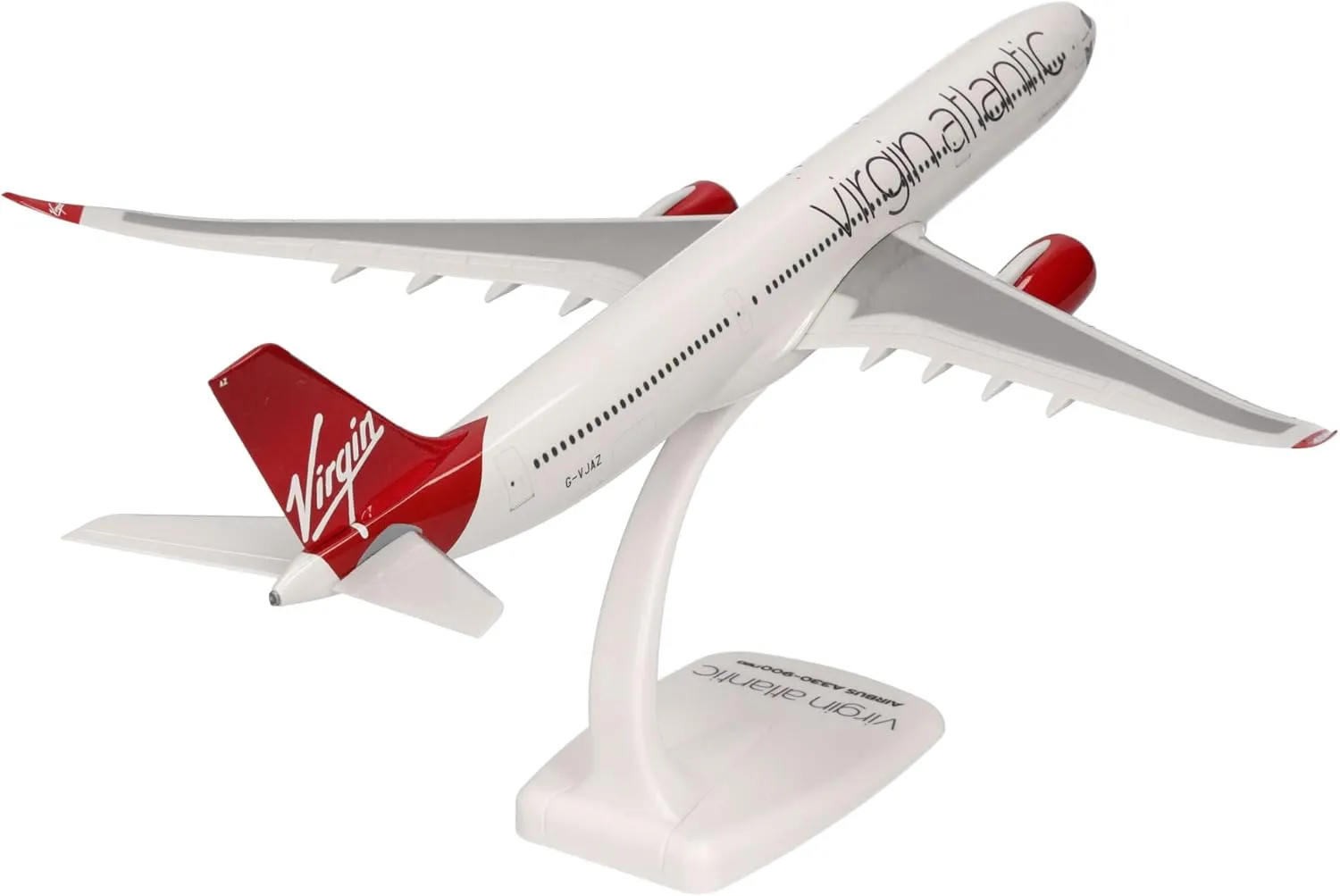 Herpa Snap-Fit Model Airplane Airbus A330-900neo Virgin Atlantic G-VJAZ 'Billie Holiday', Airplane, Miniature in Scale 1:200, Collector's Item, Model with Stand, Plastic