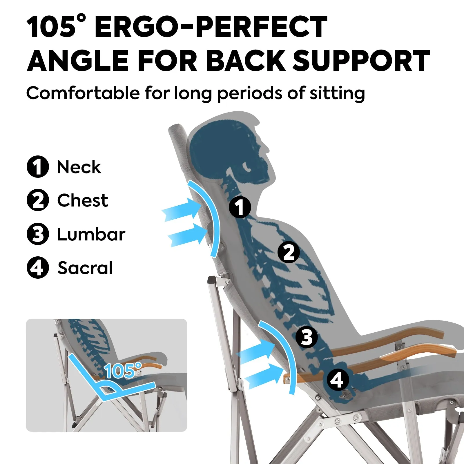 Hi1600L Folding Camping Chairs for Outside | ICECO