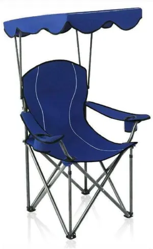 HJSQ Camping Chairs with Canopy, Blue Camping Chairs Camping-Chairs Patio Furniture Outdoor Furniture Camping Accessories Patio Chairs Camping Gear Camping Chair Folding Chair Outdoor Chairs