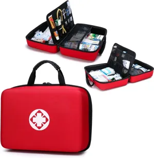 Home First Aid Kit for Car Survival Gear Bag Military, Waterproof Oxford Cloth First Aid Bag for Outdoor Travel/Hiking (Bag Only, Drugs Not Included)