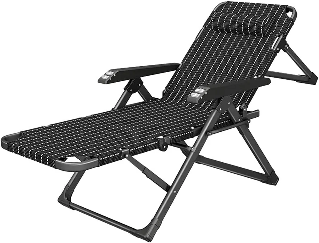 Home Leisure Chair Folding Chaise Lounge Chair Reclining Adjustable Sun Lounger Recliner Chairs for Outdoor Beach Camping Pool Yard