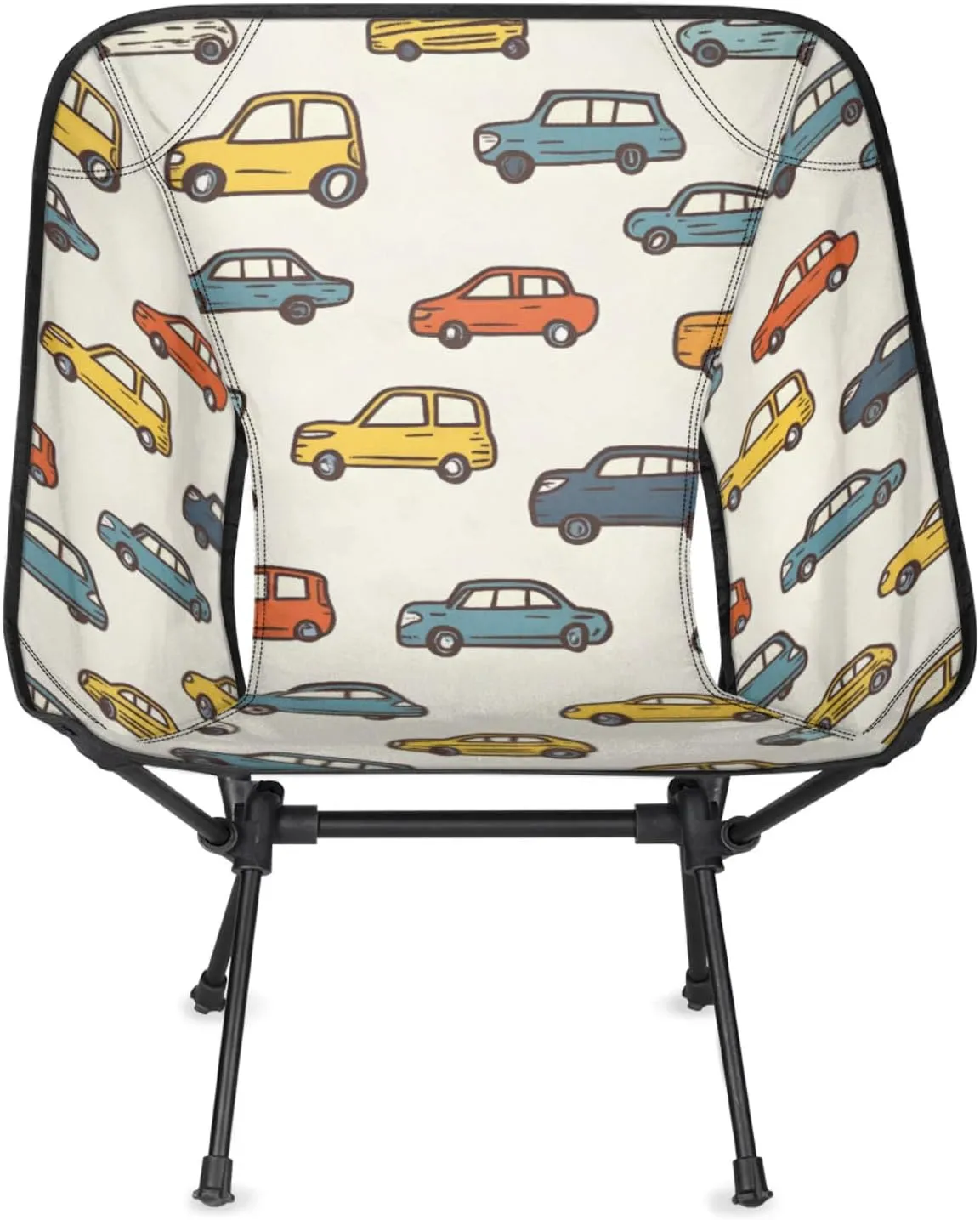Honeybaby Folding Camping Chair Cartoon Cars Theme Camping Chairs Lightweight Portable Chair Outdoor Foldable Chairs for Camping Travel Picnic Beach Hiking