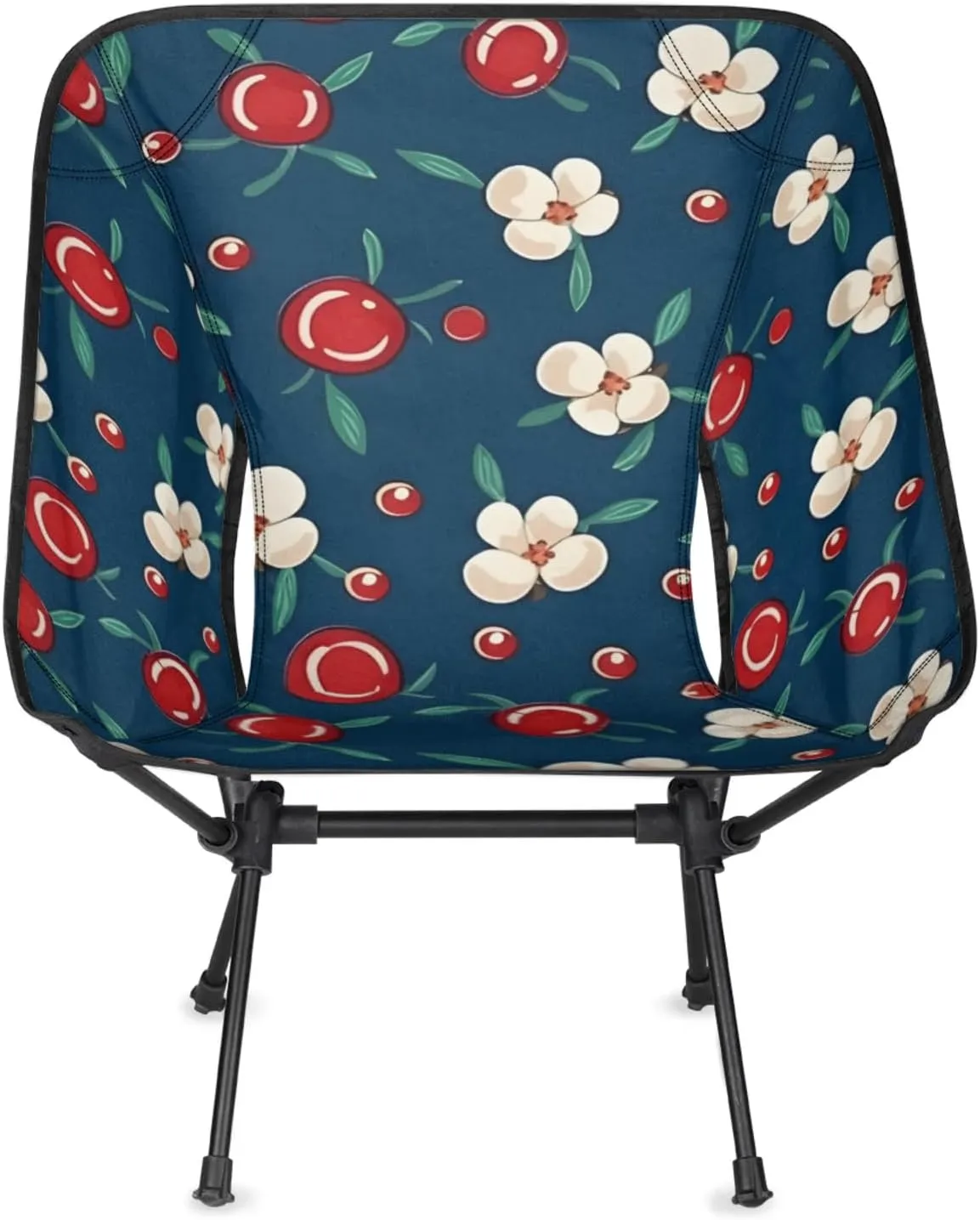 Honeybaby Folding Camping Chair Cherries Floral Camping Chairs Lightweight Portable Chair Outdoor Foldable Chairs for Camping Travel Picnic Beach Hiking
