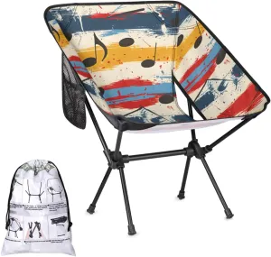 Honeybaby Folding Camping Chair Notes Graffiti Camping Chairs Lightweight Portable Chair Outdoor Foldable Chairs for Camping Travel Picnic Beach Hiking
