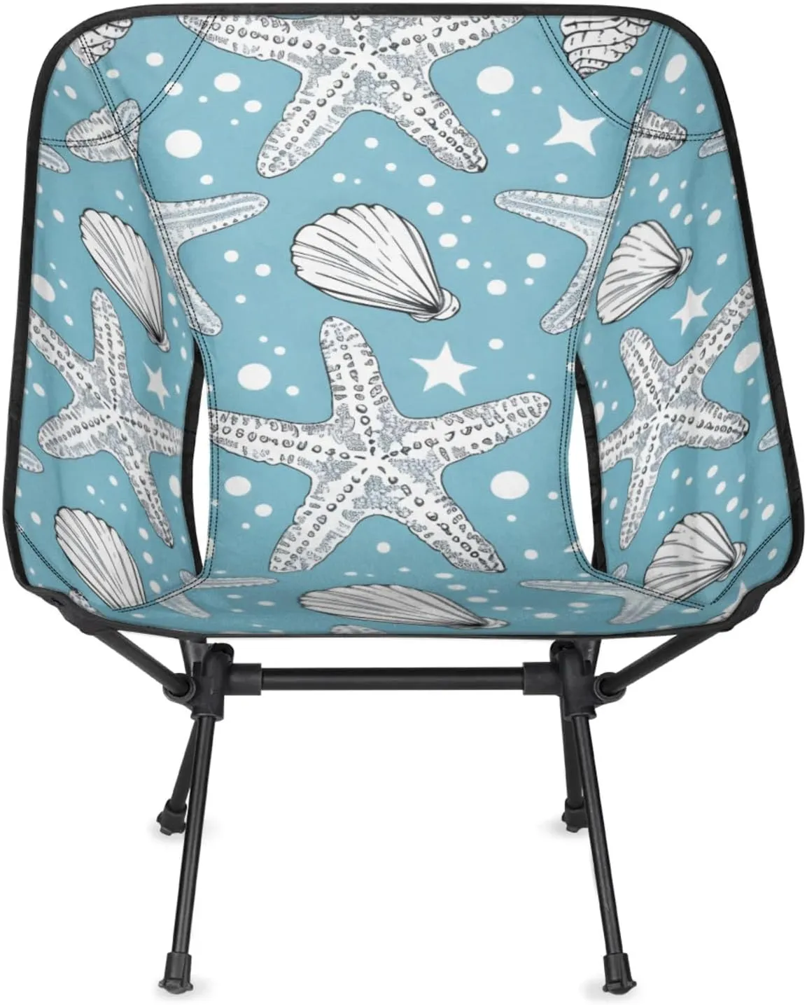 Honeybaby Folding Camping Chair Ocean Starfishes Camping Chairs Lightweight Portable Chair Outdoor Foldable Chairs for Camping Travel Picnic Beach Hiking