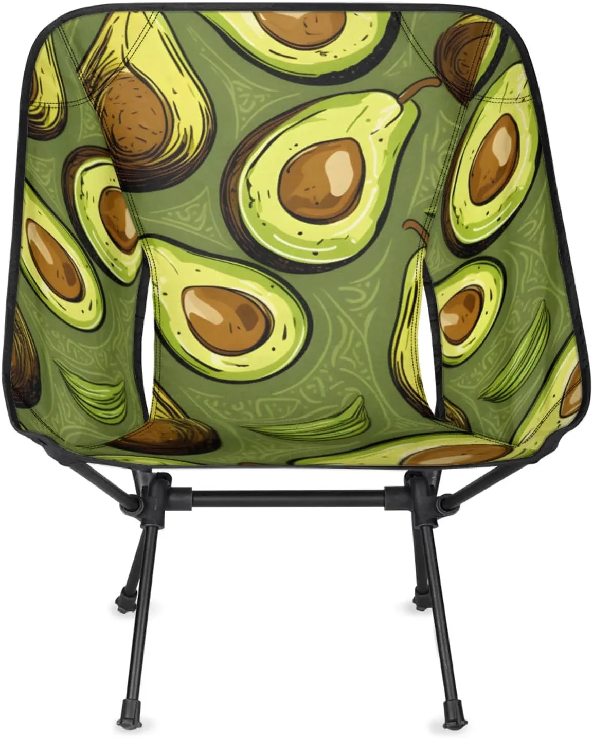 Honeybaby Folding Camping Chair Yummy Avocado Camping Chairs Lightweight Portable Chair Outdoor Foldable Chairs for Camping Travel Picnic Beach Hiking