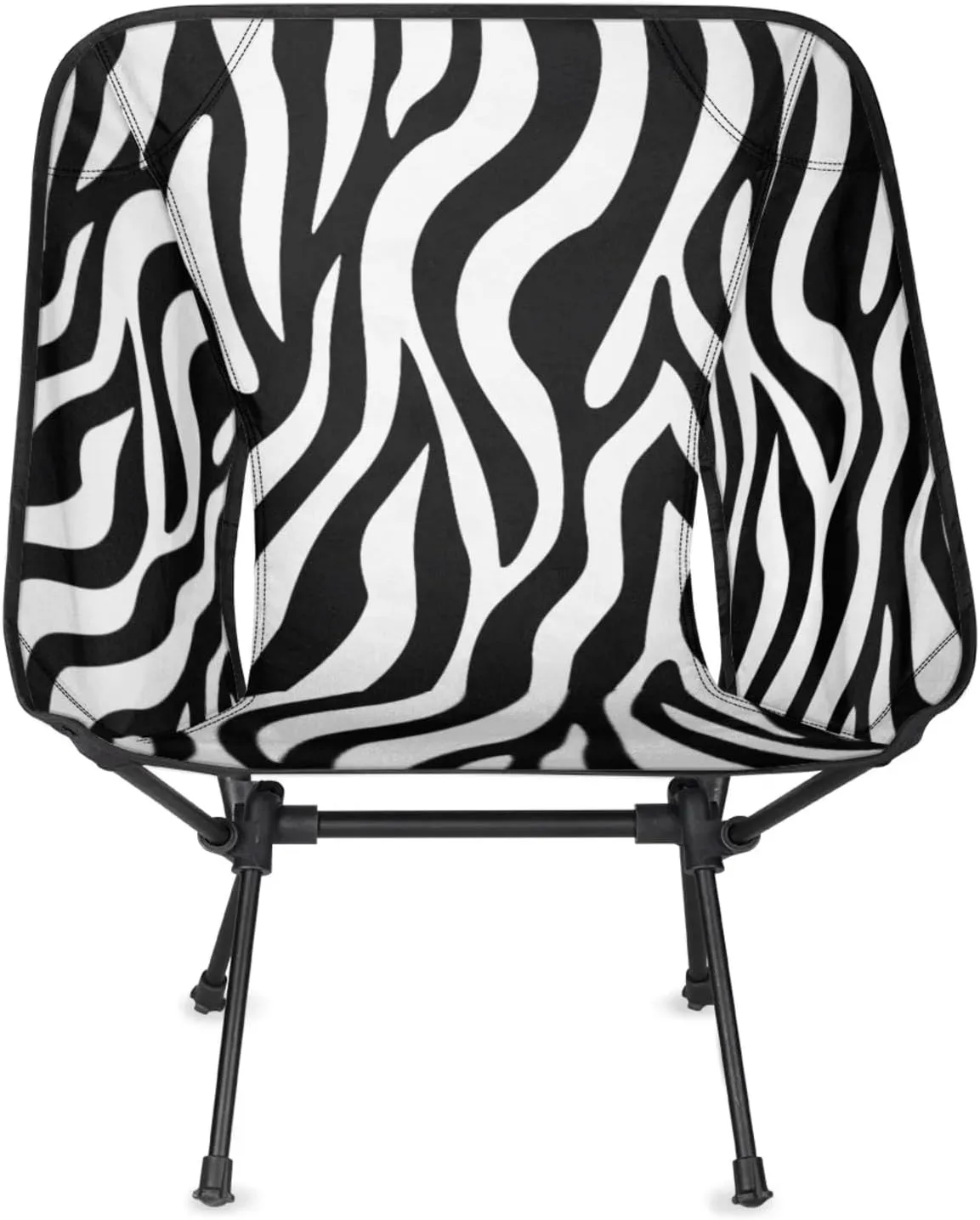Honeybaby Folding Camping Chair Zebra Animal Print Camping Chairs Lightweight Portable Chair Outdoor Foldable Chairs for Camping Travel Picnic Beach Hiking