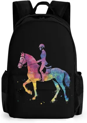 Horse Rider Race Marseille Fashion Backpack Light Weight Daily Travel Hiking Laptop Shoulder Bag