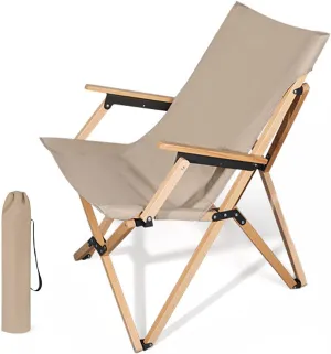 HUHJYUGE Outdoor Folding Camping Chair, Portable Camping Folding Chair, Heavy Duty Folding Arm Chair, Breathable Tearing Resistance, for Festivals Fishing Picnic and Hiking (45cm)