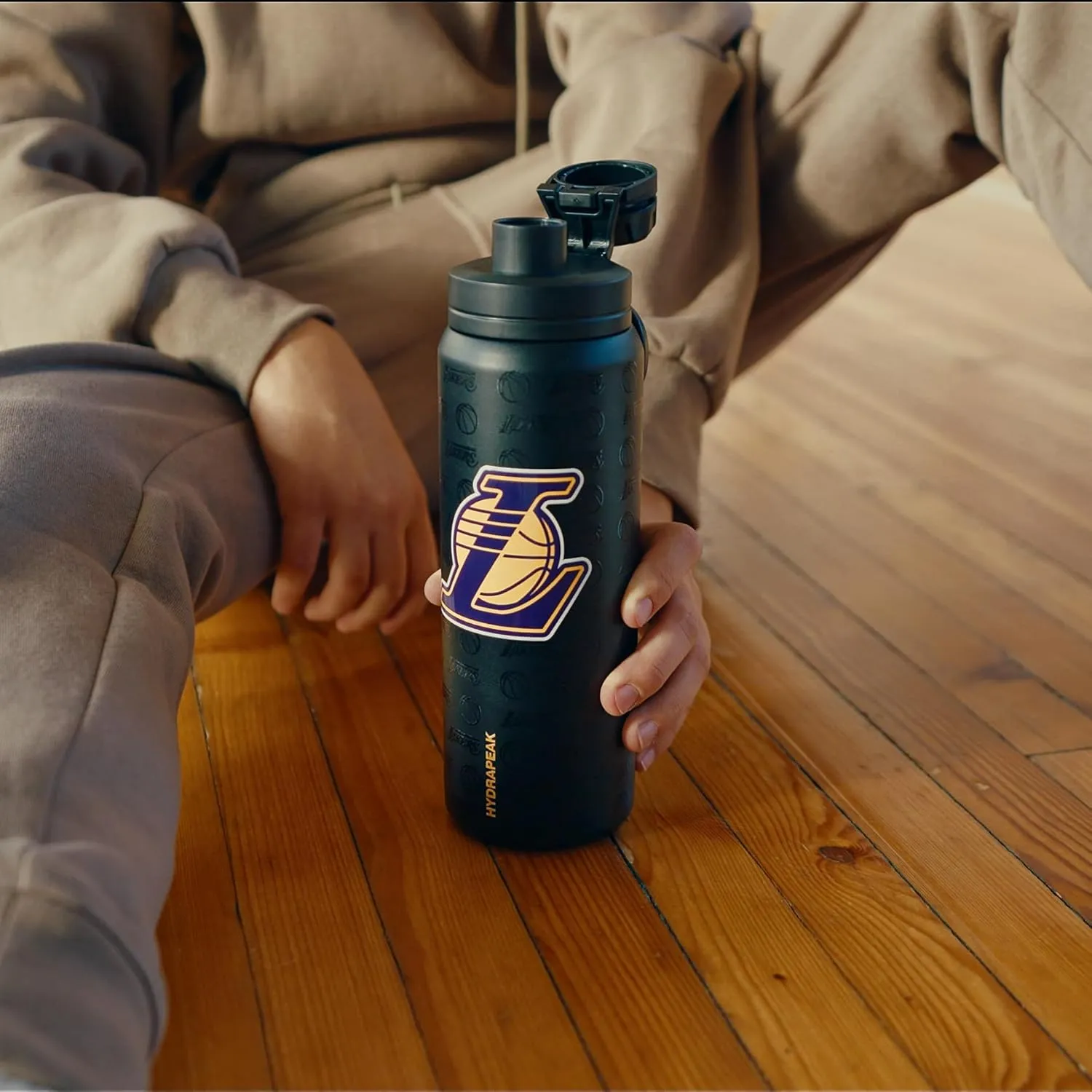 Hydrapeak x NBA Officially Licensed Miami Heat 26 oz Active Water Bottle with Chug Lid and Handle Reusable Stainless Steel Double Wall Insulated Sports Gift