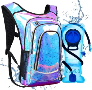 Hydration Backpack, Festival Rave Hydration Pack, Water Backpack with 2L Hydration Bladder, Rave Backpack Hydration Pack Hydropack Hydro for Hiking, Biking, Festivals, Raves