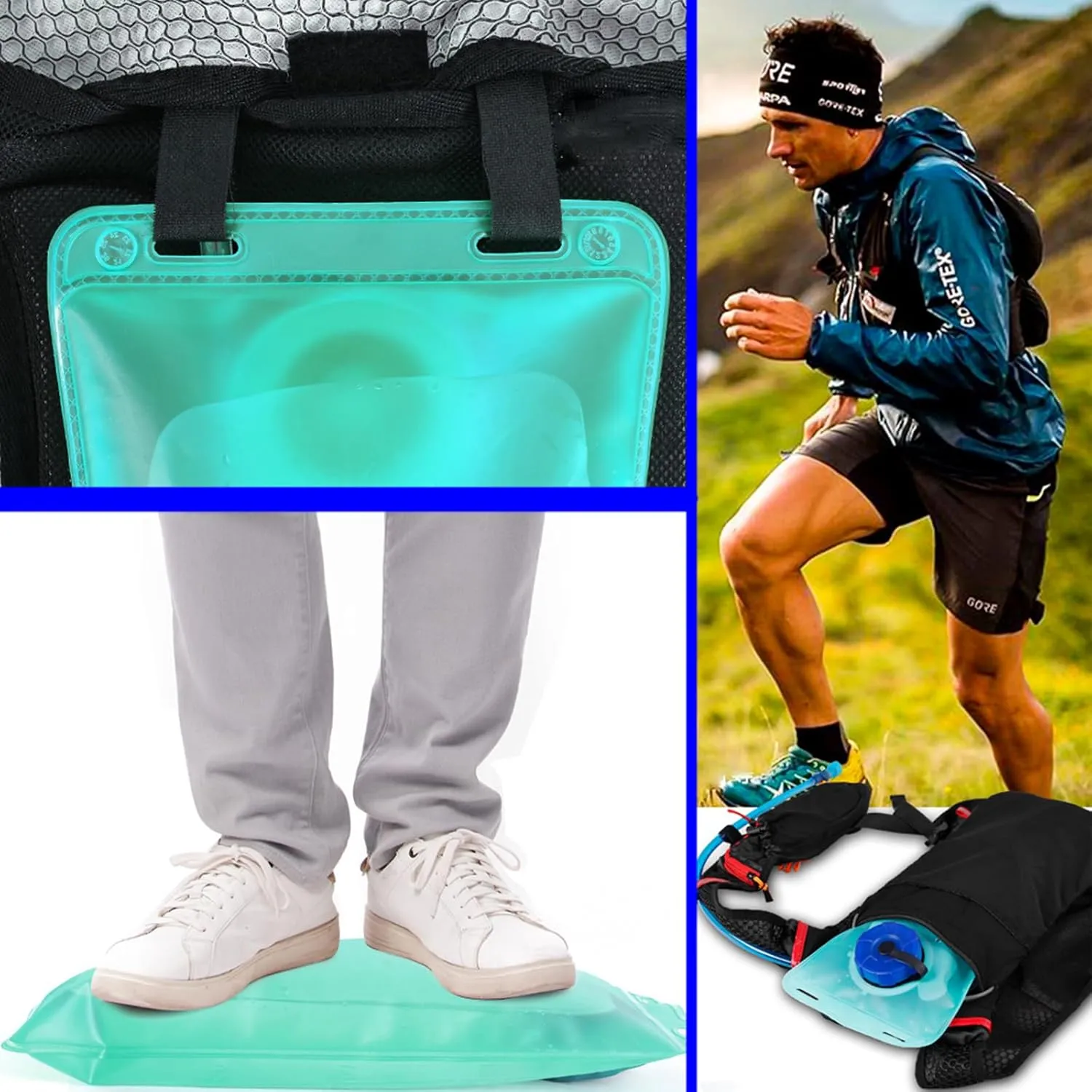 Hydration Backpack with 2 Liter Hydro Water Bladder Bag, Lightweight Daypack for Cycling, Hiking, Running, Climbing