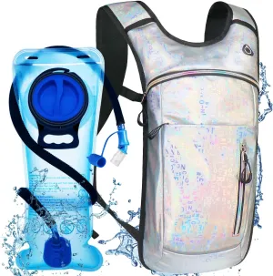 Hydration Backpack with 2L Water Bladder, Raves Water Backpack, Lightweight Insulation Hydration Pack for Men and Women, Suitable for Music Festivals, Raves, Hiking, Activities