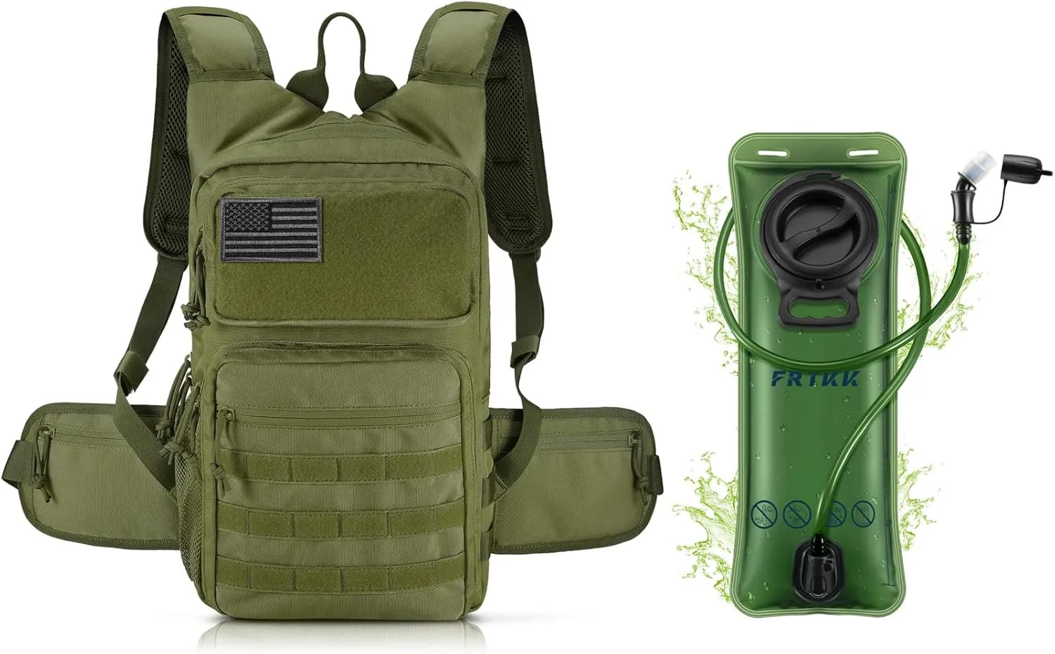 Hydration Backpack with 3L TPU Hydration Bladder, Lightweight Insulation Hydration Pack for Cycling, Hiking, Running, Climbing, Hunting, Biking
