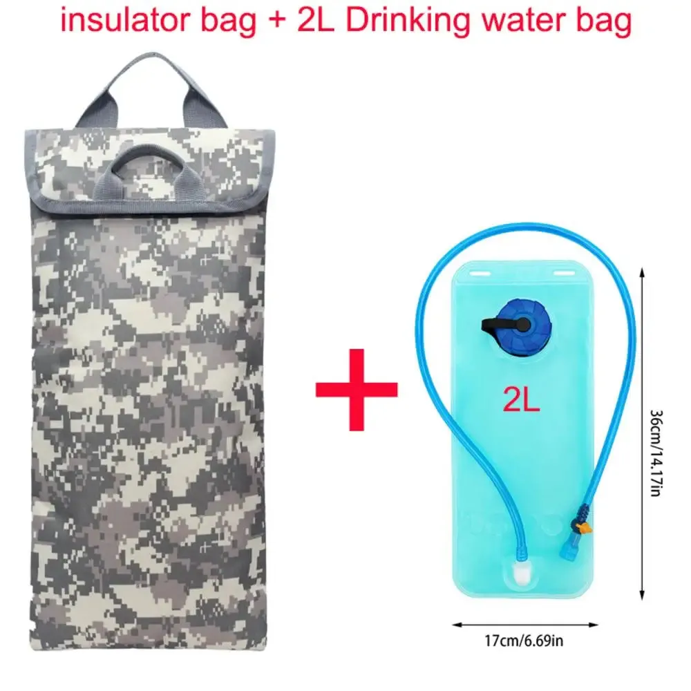 Hydration Bladder Insulation Sleeve Insulated Cooler Bag Lightweight Storage Pouch for 2-2.5L Water Bladder 600D Oxford Water