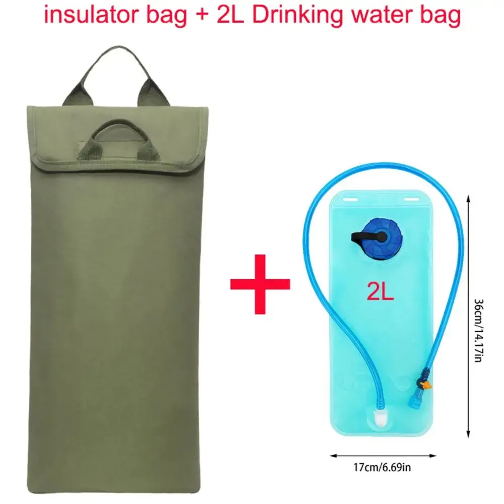Hydration Bladder Insulation Sleeve Insulated Cooler Bag Lightweight Storage Pouch for 2-2.5L Water Bladder 600D Oxford Water