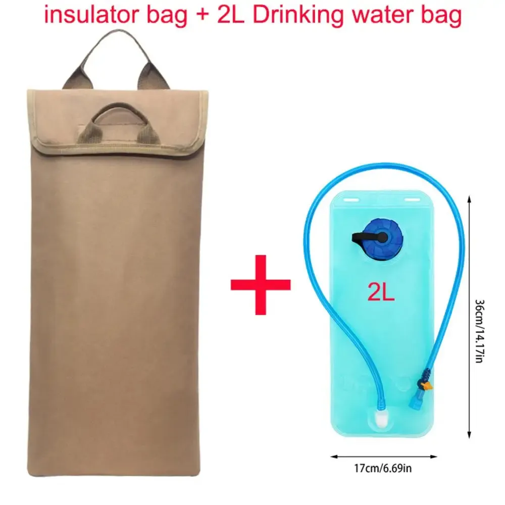 Hydration Bladder Insulation Sleeve Insulated Cooler Bag Lightweight Storage Pouch for 2-2.5L Water Bladder 600D Oxford Water