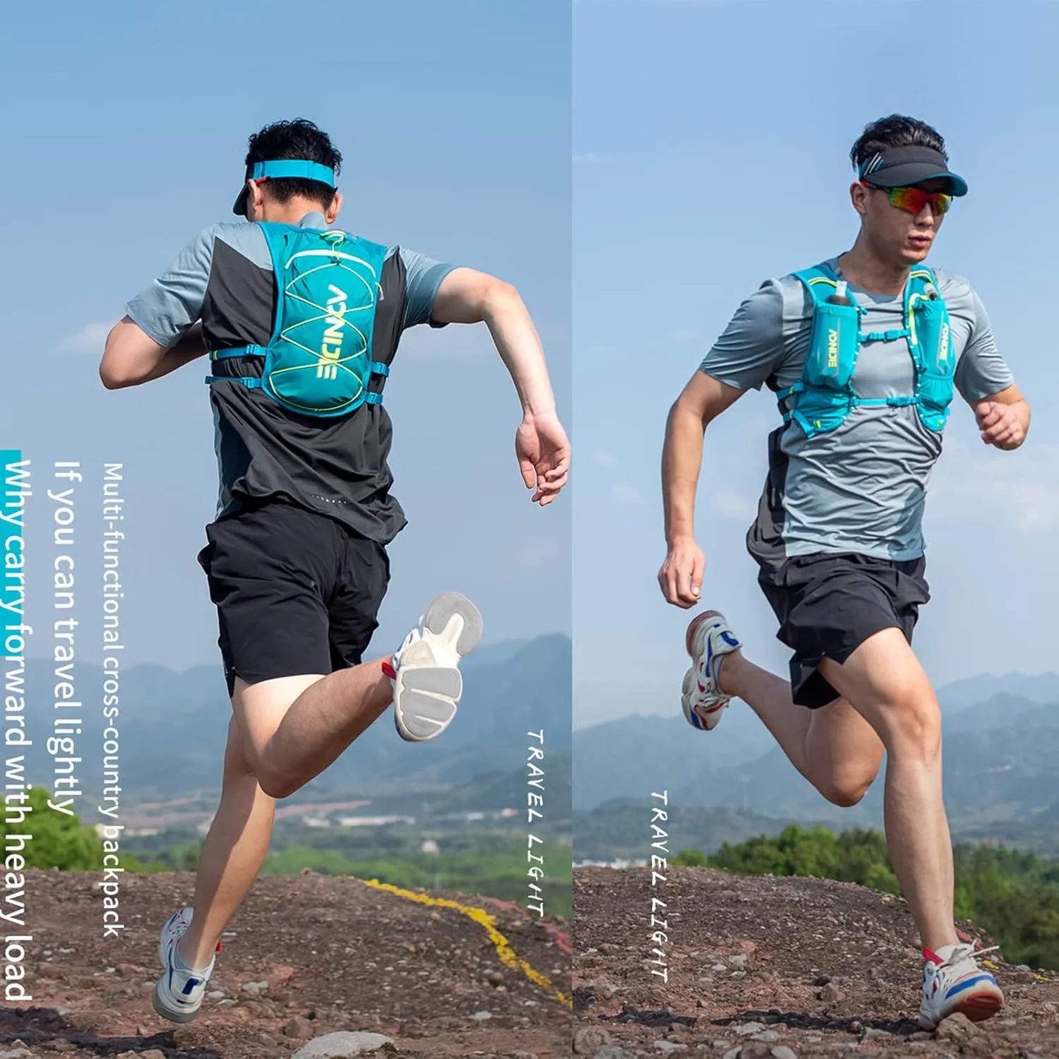 Hydration Pack Backpack 5L Running Hydration Vest Cycling Water Rucksack Trail Marathon Race Ultra Light Only 120g