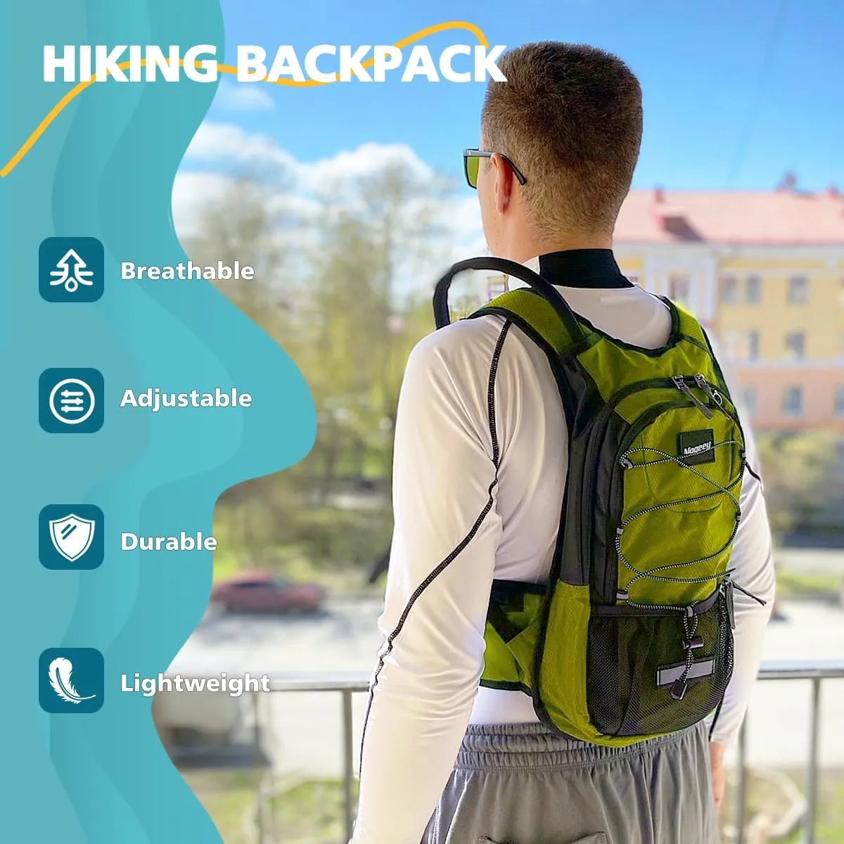 Hydration Pack, Insulated Hydration Backpack with 2L Hydration Bladder, Hiking Backpack for Men Women Kids, Water Backpack for Hiking, Running, Cycling, Camping