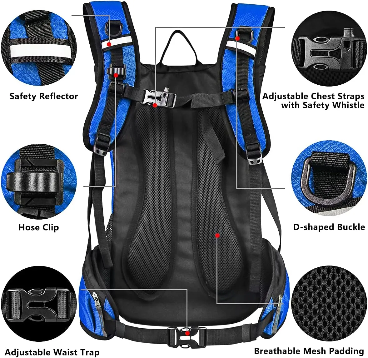 Hydration Pack Thermal Insulated Hydration Backpack with 2L BPA Free Leak-Proof Water Bladder, Daypack Perfect for Running, Cycling, Hiking, Climbing-Keep Liquids Cool Up to 4 Hours