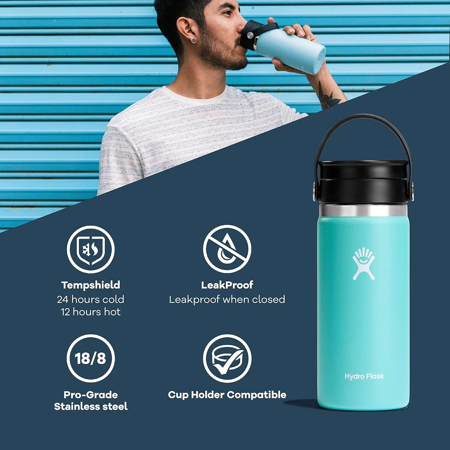 Hydro Flask 16 Oz Wide Flex Sip Lid Agave