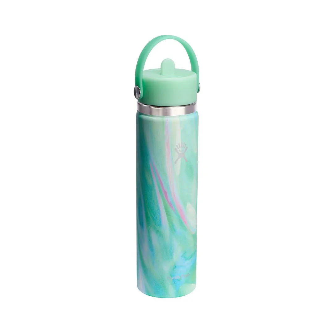 HYDRO FLASK 24 OZ WIDE FLEX STRAW CAP GREEN