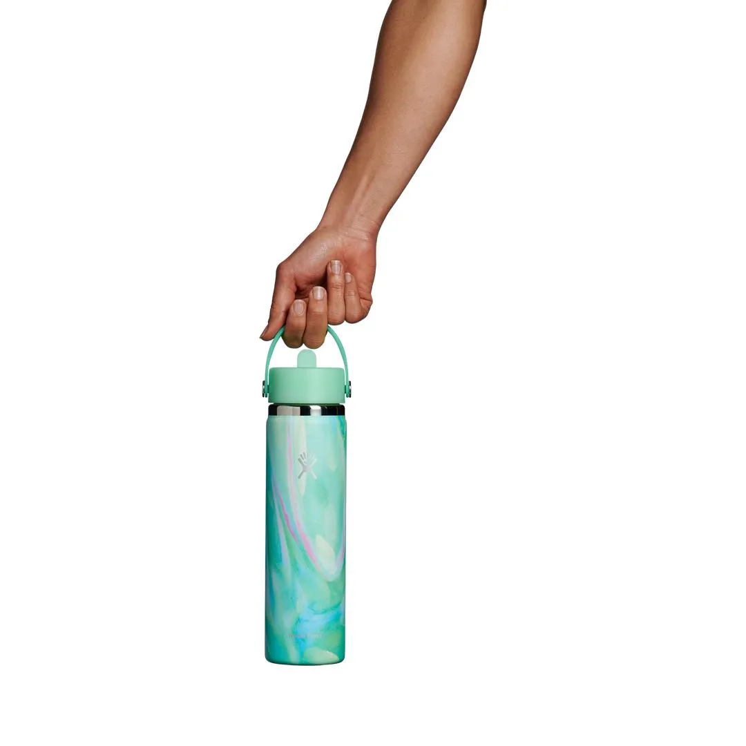 HYDRO FLASK 24 OZ WIDE FLEX STRAW CAP GREEN