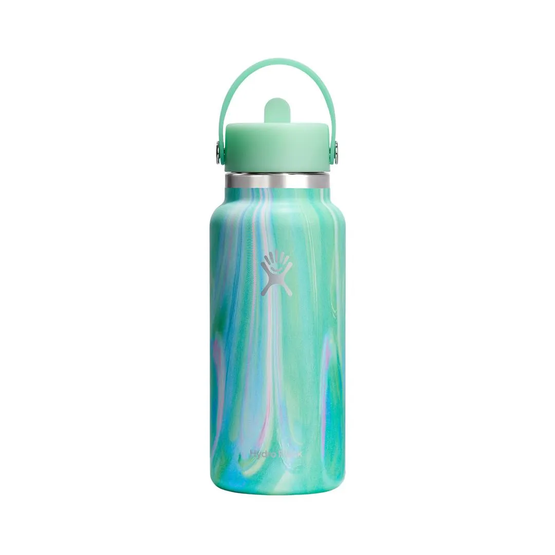 HYDRO FLASK 32 OZ WIDE FLEX STRAW CAP GREEN