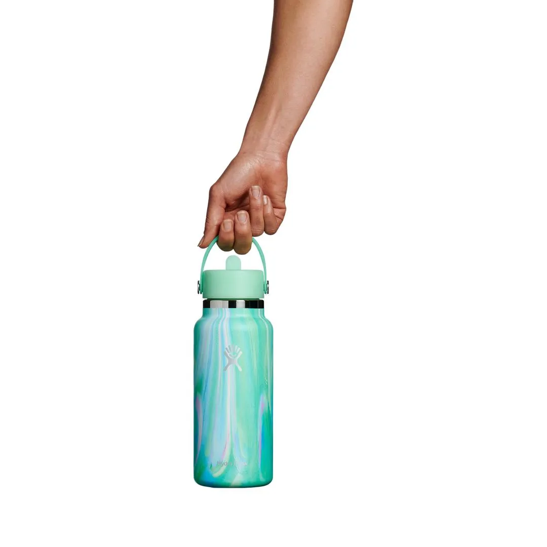 HYDRO FLASK 32 OZ WIDE FLEX STRAW CAP GREEN