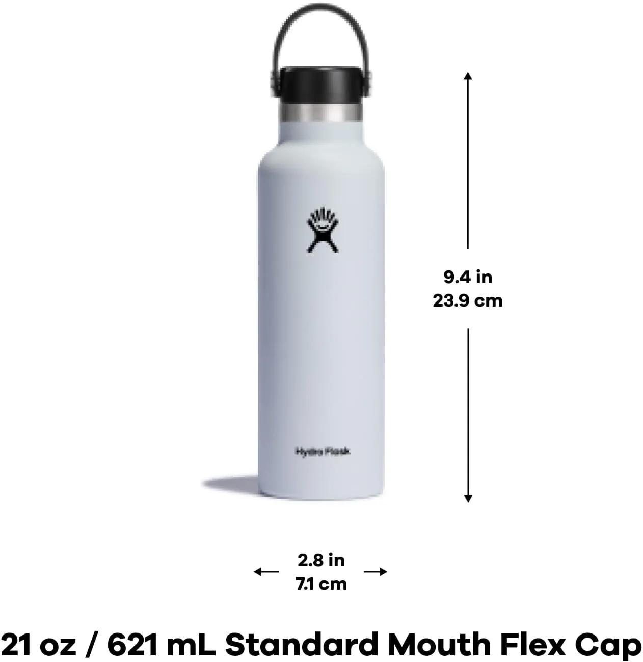 Hydro Flask Standard Mouth Water Bottle with Honeycomb Insulated Flex Cap for Maximum Temperature Retention (Indigo, 21 oz)