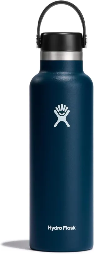 Hydro Flask Standard Mouth Water Bottle with Honeycomb Insulated Flex Cap for Maximum Temperature Retention (Indigo, 21 oz)