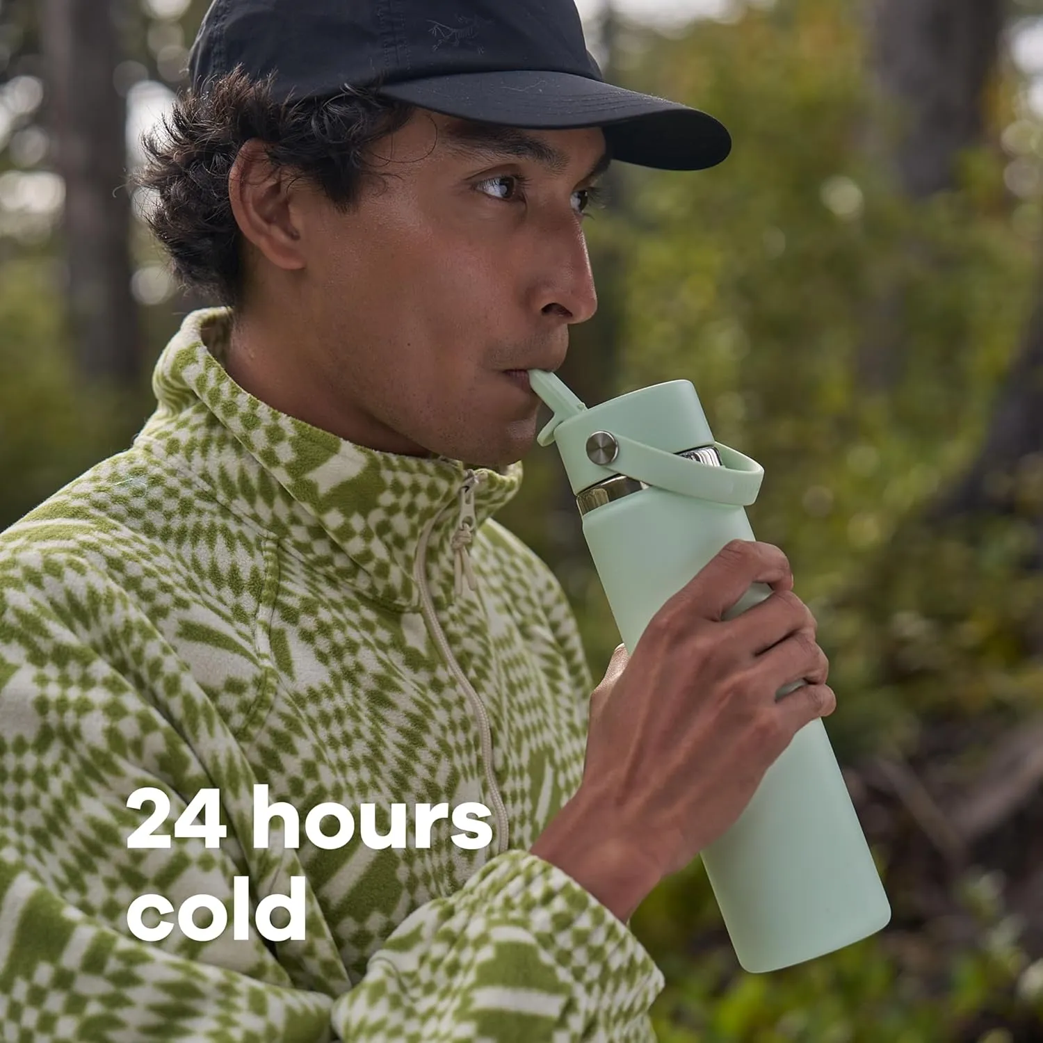 Hydro Flask Water Bottle - Insulated Stainless Steel - Wide Straw Lid, Non Spill, Leakproof in 32 Oz Ivory Rose Gold