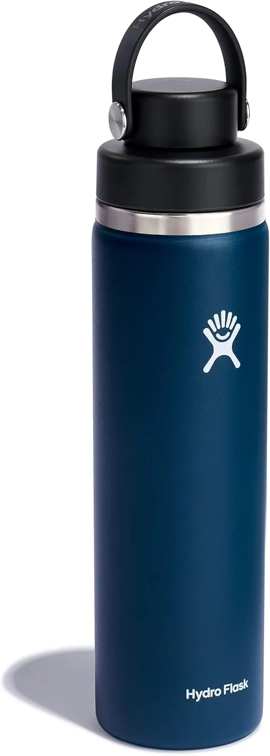 HYDRO FLASK Wide Mouth Chug Cap vacuum insulated stainless steel water bottle with leakproof closeable lid for cold water drinks, sports, travel, car and school