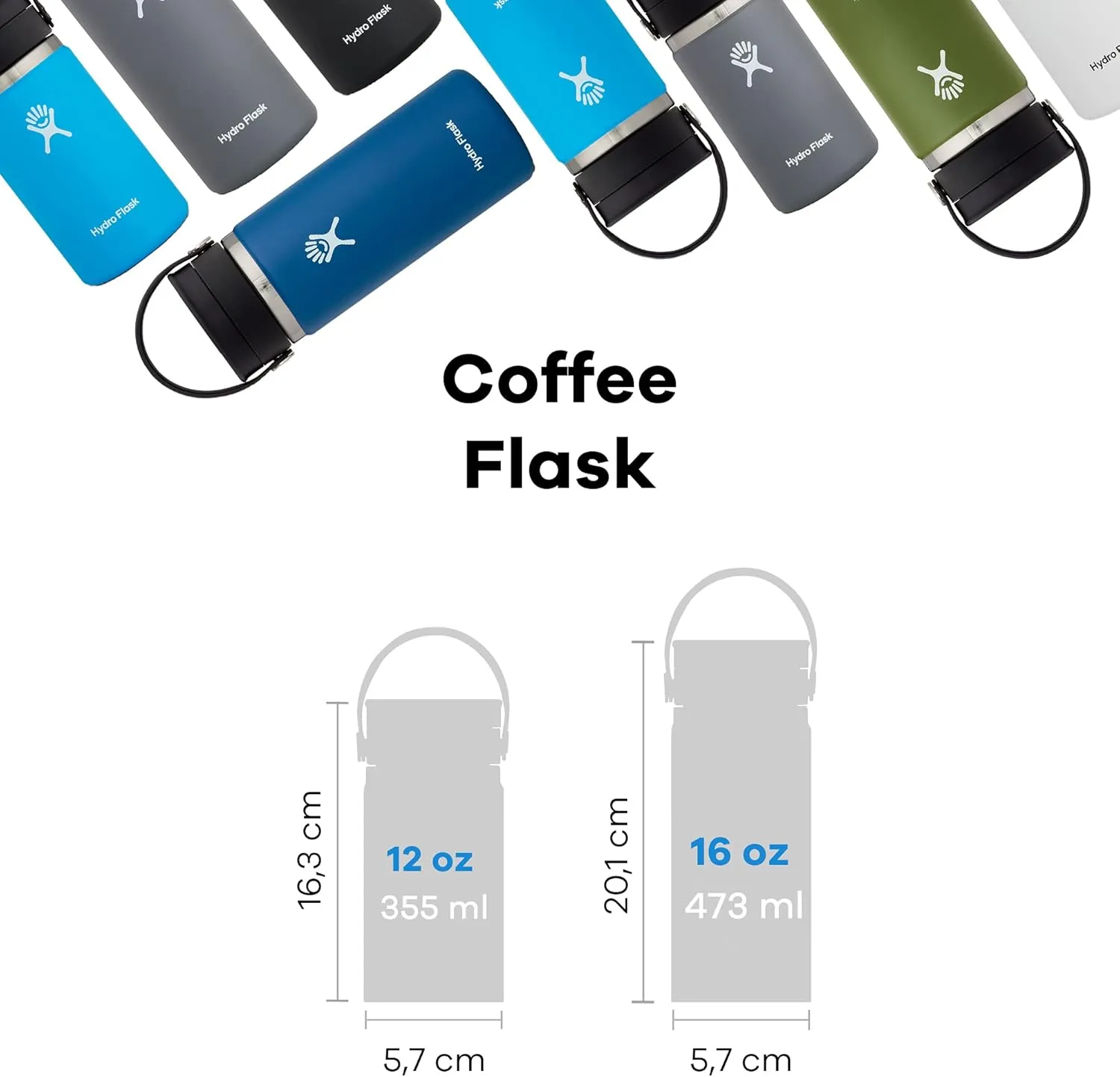 Hydro Flask Wide Mouth Flex Sip Lid Bottle - Stainless Steel Reusable Water Bottle - Vacuum Insulated, Dishwasher Safe, BPA-Free, Non-Toxic