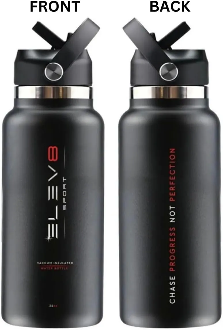 HydroPro 32 Vacuum Insulated Stainless Steel Water Bottle with Leakproof Lid for Sports, Travel, Office, and School