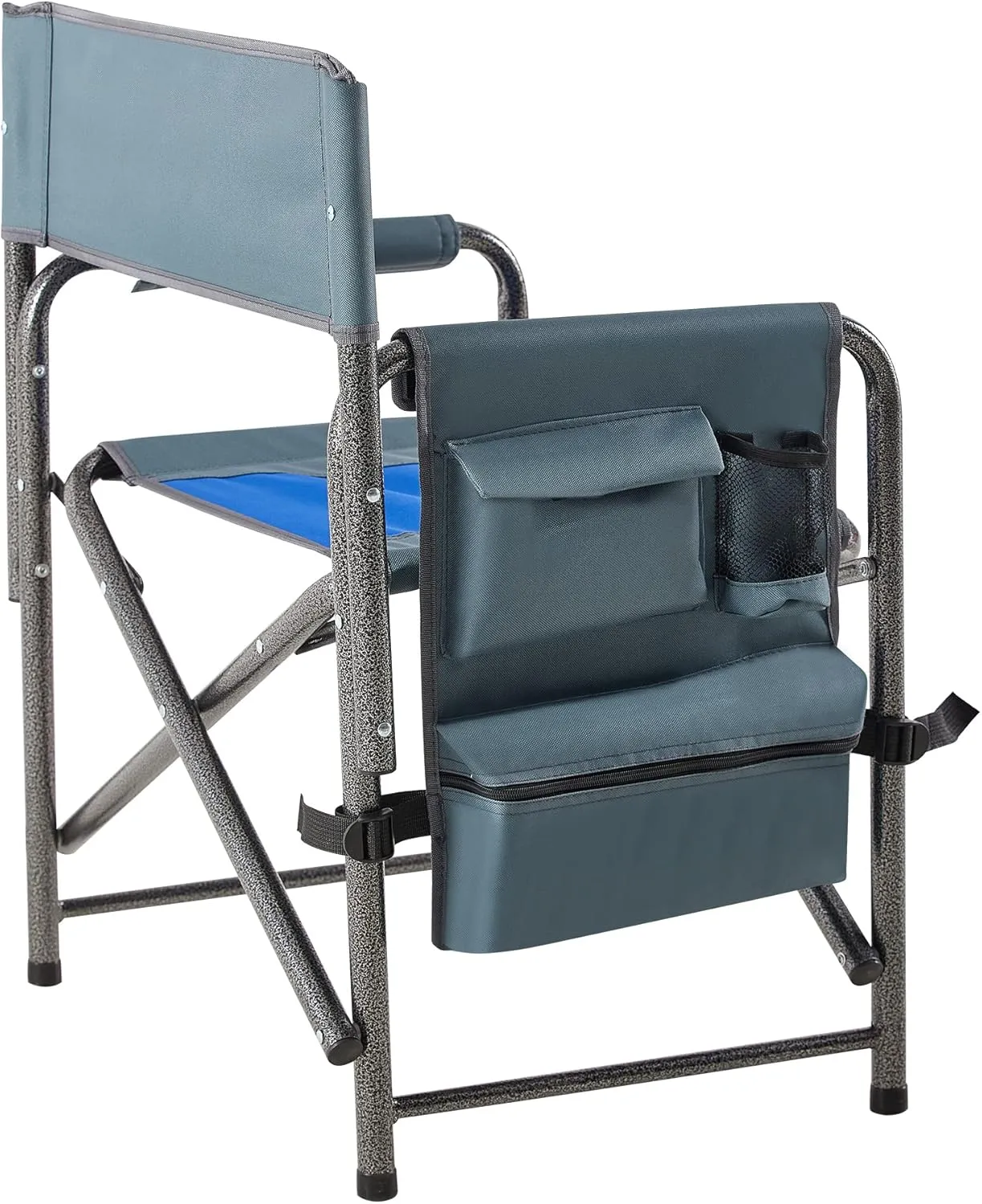 IANIYA Camping Chair Lightweight Oversized Folding Camping Chair with Side Table and Storage Pockets (STEEL BLUE*2)