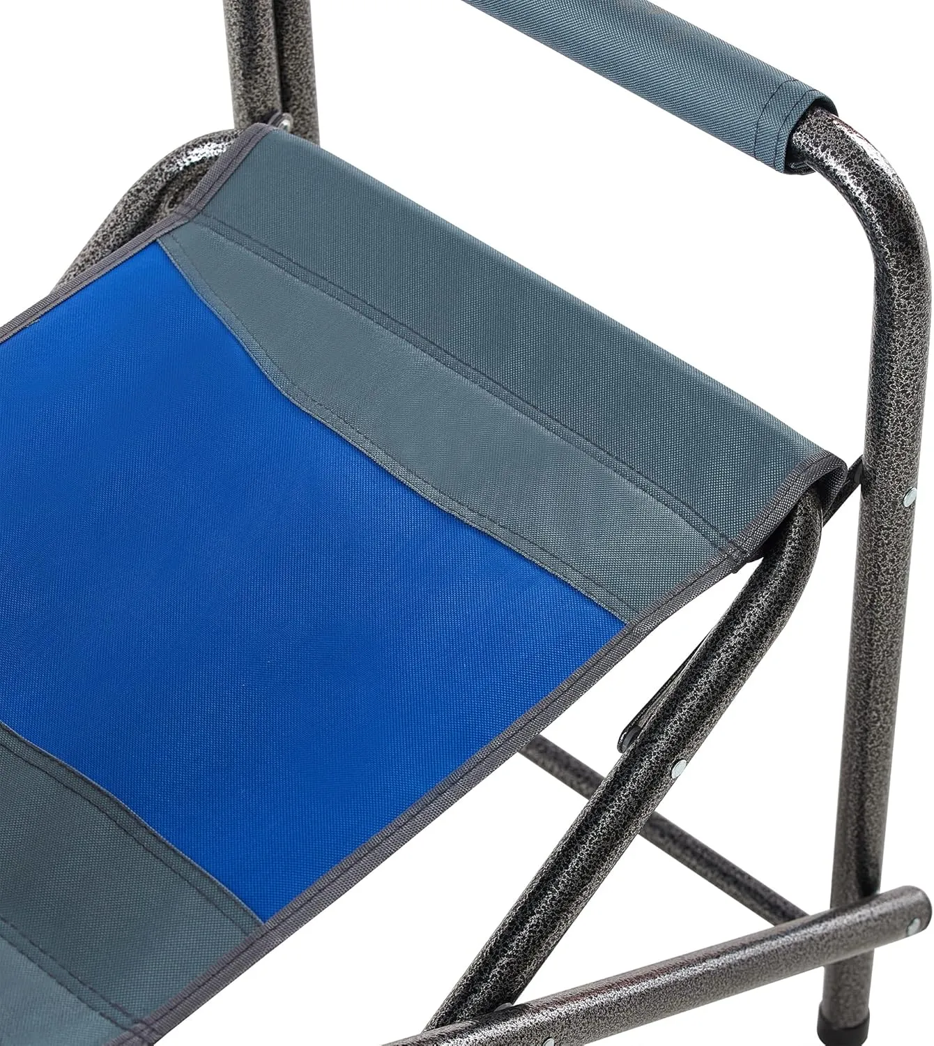 IANIYA Camping Chair Lightweight Oversized Folding Camping Chair with Side Table and Storage Pockets (STEEL BLUE*2)