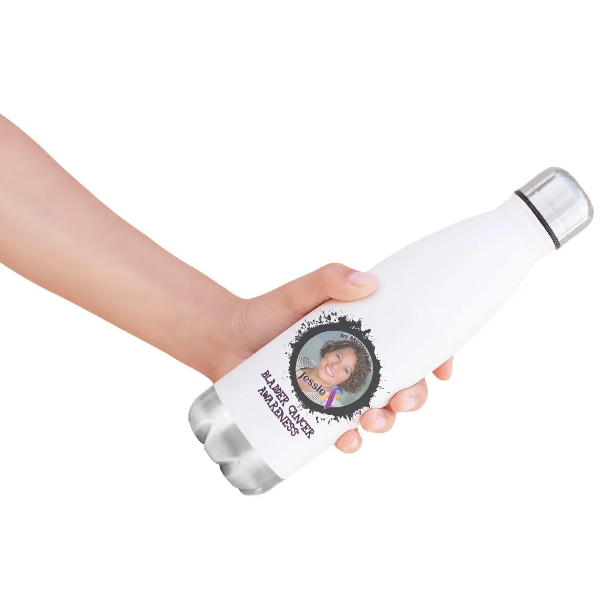 In Memory / In Honor of Bladder Cancer Awareness 20oz Insulated Water Bottle |x|