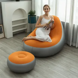 Inflatable Sofa Air Lounger, Foldable Lazy Chair, Portable For Camping And Hiking FS