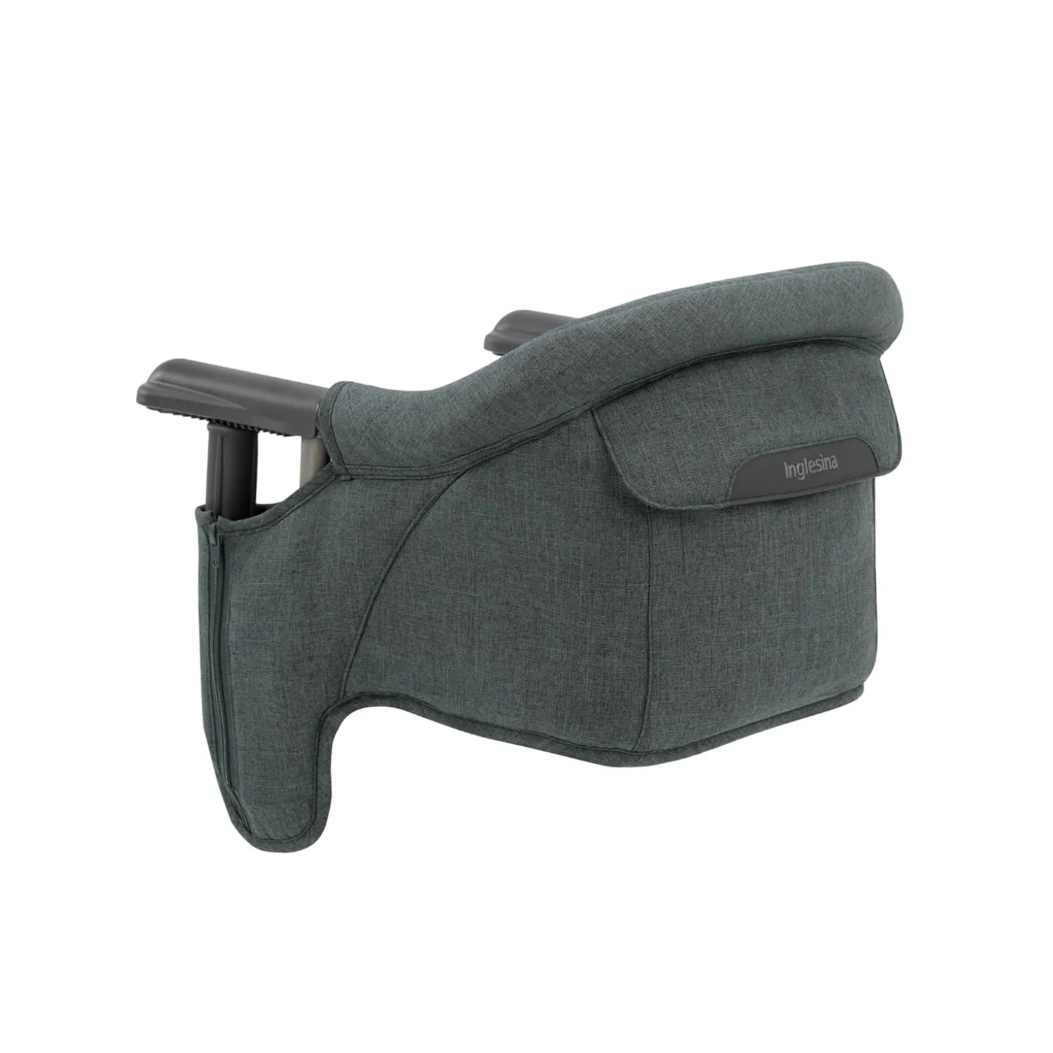 Inglesina Fast Table Chair, Charcoal Gray Melange - Portable Baby High Chair - for Babies & Toddlers up to 37 lbs - Fits Tables 0.8'' to 3.5'' Thick - Compact & Easy to Use - Travel Bag Included