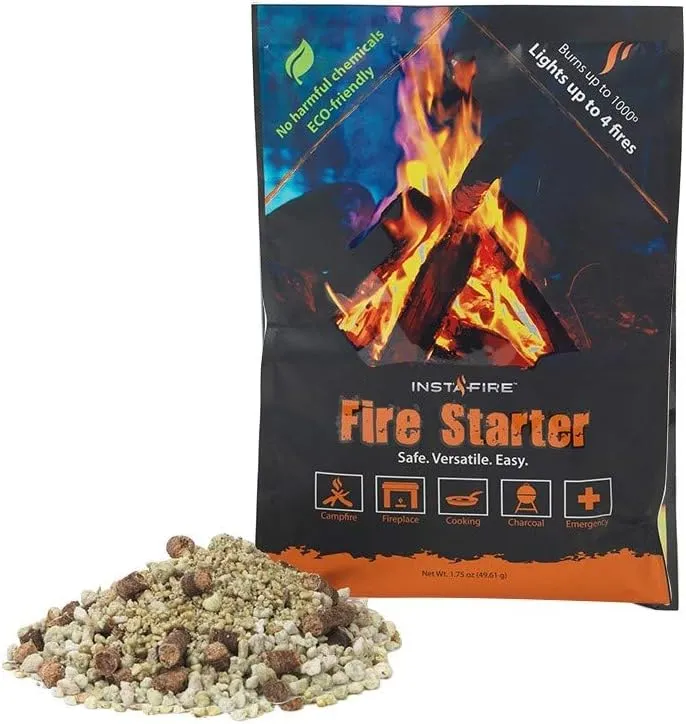 Instafire Granulated Fire Starter, All Natural, Eco-Friendly, Lights up to 48 Total Fires in Any Weather, Awarded 2017 Fire Starter of The Year
