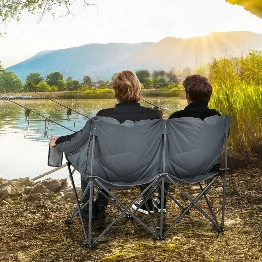 Instant access Folding and Color: Gray Camping Bags - Seasonal clearance Padded Chair with Backrest-Gray