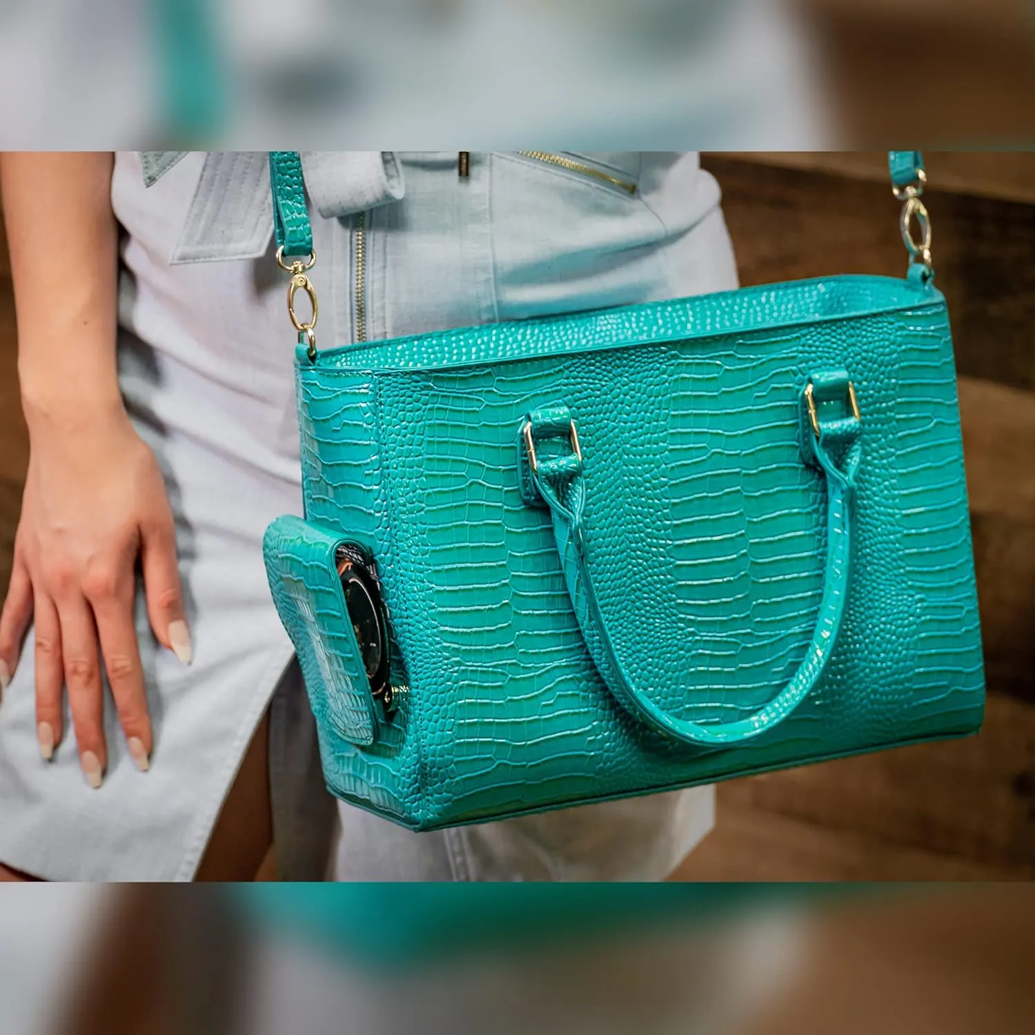 Insulated Drink Purse w/ 3L Bladder Bag | Thermal Hot and Cold Storage | Portable Drinking Dispenser for Wine, Cocktails, Beer, Alcohol | PU Leather Finish