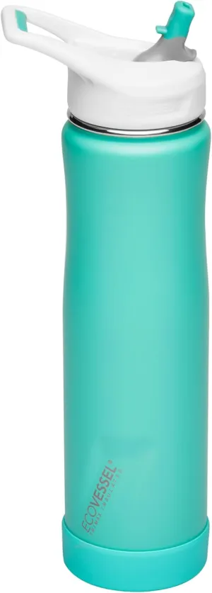 Insulated Gym Water Bottle with Straw 24oz Stainless Steel Water Bottle Trimax 36 Hrs Cold “The Summit” Teal Sports Bottle & Thermos for Yoga, Gym, Hiking, Travel & More