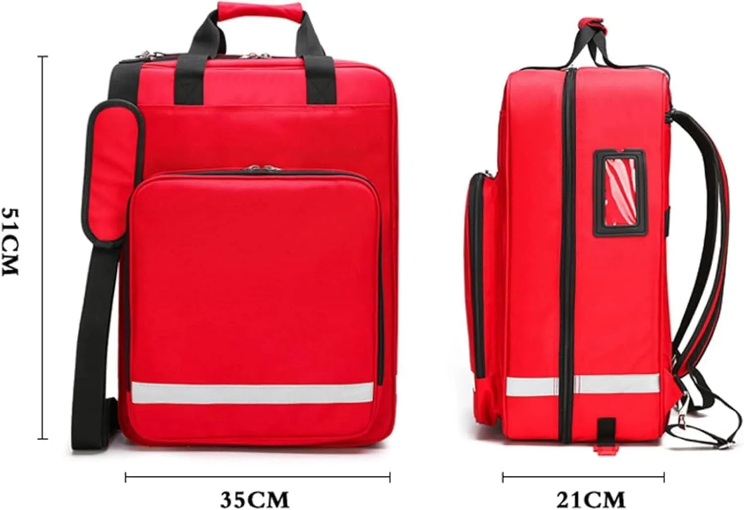 IOCCIOBB First Aid Kit Bag with Detachable Trolley,Nurse Roller Bag with Removable Dividers, for Home Visits, for Doctors(A03)