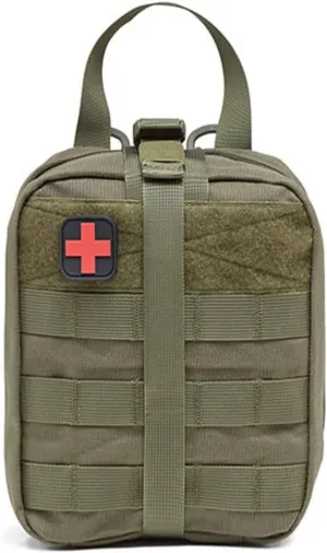 IOCCIOBB Medical Rescue Emergency Survival Kit, Small Portable First Aid Kit Bag,1000D Polyester Field Emergency Package, for Home, Office, Car, Outdoors, Boat, Camping(C)